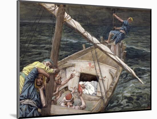 Christ Asleep During the Storm, Illustration for 'The Life of Christ', C.1886-94-James Tissot-Mounted Giclee Print