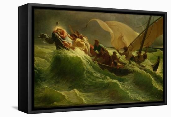 Christ Asleep in His Boat-Jules Jospeh Meynier-Framed Stretched Canvas