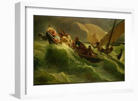 Christ Asleep in His Boat-Jules Jospeh Meynier-Framed Giclee Print