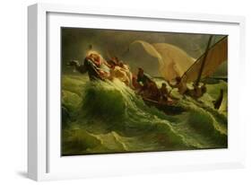 Christ Asleep in His Boat-Jules Jospeh Meynier-Framed Giclee Print