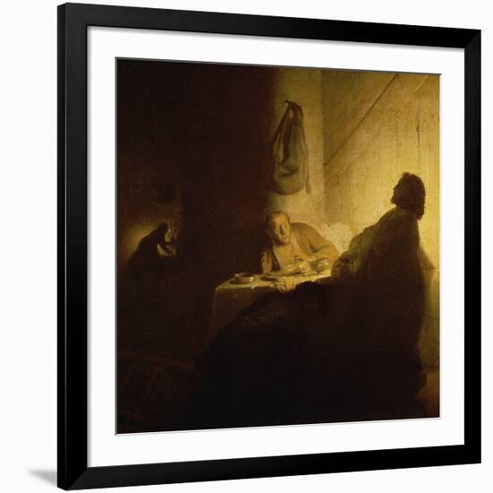 Christ at Emmaus-Rembrandt van Rijn-Framed Giclee Print