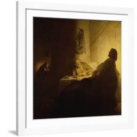 Christ at Emmaus-Rembrandt van Rijn-Framed Giclee Print