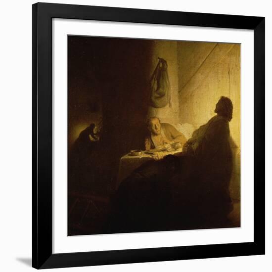 Christ at Emmaus-Rembrandt van Rijn-Framed Giclee Print