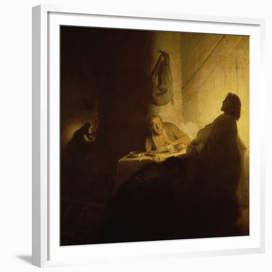 Christ at Emmaus-Rembrandt van Rijn-Framed Giclee Print