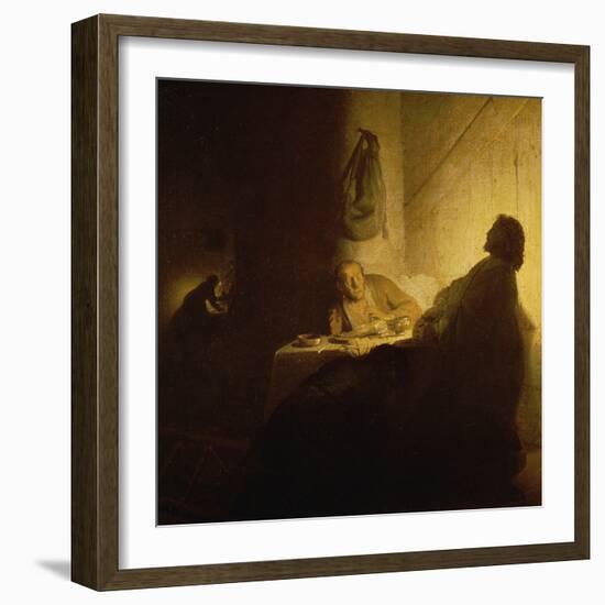 Christ at Emmaus-Rembrandt van Rijn-Framed Giclee Print