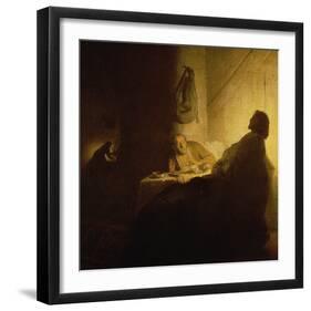 Christ at Emmaus-Rembrandt van Rijn-Framed Giclee Print