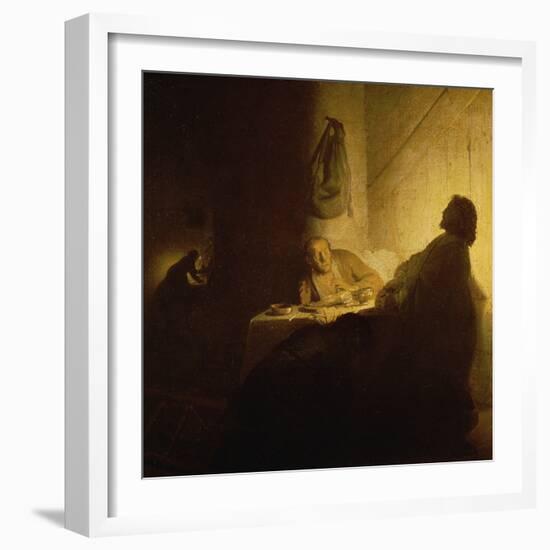 Christ at Emmaus-Rembrandt van Rijn-Framed Giclee Print