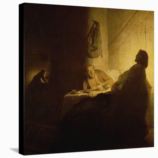 Christ at Emmaus-Rembrandt van Rijn-Stretched Canvas