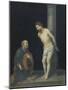 Christ at the Column (Oil on Canvas)-Bartolome Esteban Murillo-Mounted Giclee Print