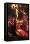 Christ at the Cross-Eugene Delacroix-Framed Stretched Canvas