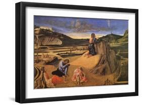 Christ at the Mount of Olives-Giovanni Bellini-Framed Art Print