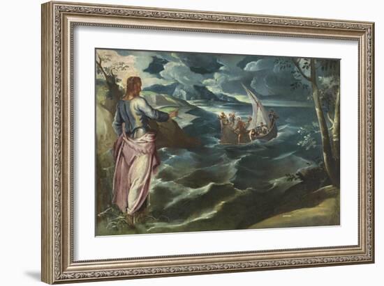 Christ at the Sea of Galilee, c.1575-80-Jacopo Robusti Tintoretto-Framed Giclee Print