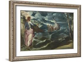 Christ at the Sea of Galilee, c.1575-80-Jacopo Robusti Tintoretto-Framed Giclee Print