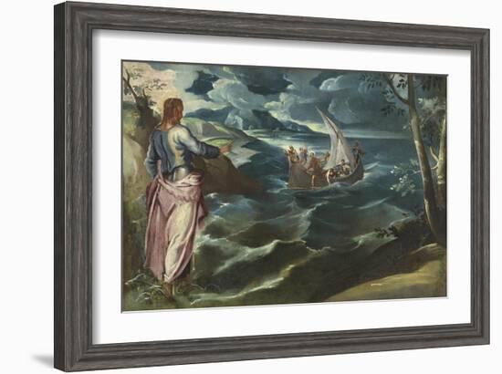 Christ at the Sea of Galilee, c.1575-80-Jacopo Robusti Tintoretto-Framed Giclee Print
