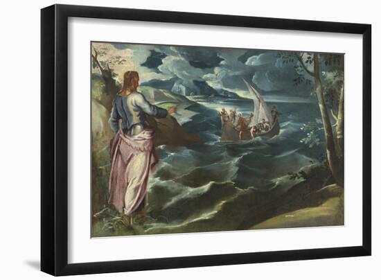 Christ at the Sea of Galilee, c.1575-80-Jacopo Robusti Tintoretto-Framed Giclee Print