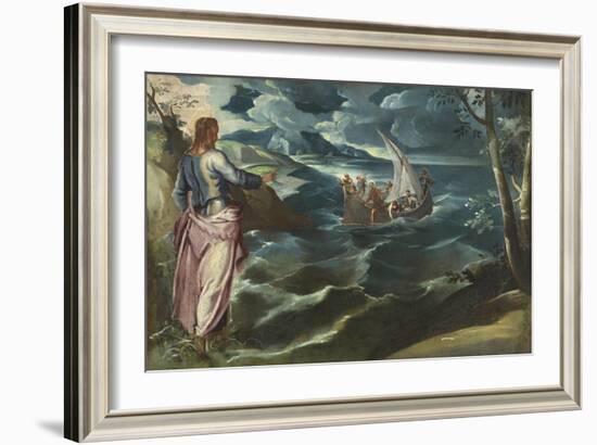 Christ at the Sea of Galilee, c.1575-80-Jacopo Robusti Tintoretto-Framed Giclee Print