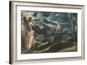 Christ at the Sea of Galilee, c.1575-80-Jacopo Robusti Tintoretto-Framed Giclee Print