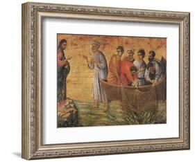 Christ at the Sea of Galilee, Detail from Episodes from Christ's Passion and Resurrection-Duccio Di buoninsegna-Framed Giclee Print