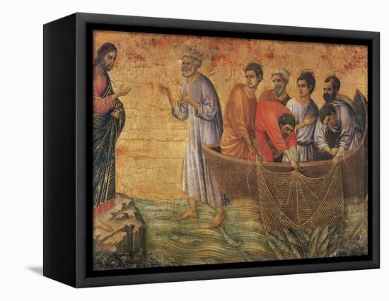 Christ at the Sea of Galilee, Detail from Episodes from Christ's Passion and Resurrection-Duccio Di buoninsegna-Framed Stretched Canvas