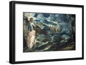 Christ at the Sea of Galilee-Jacopo Robusti Tintoretto-Framed Giclee Print