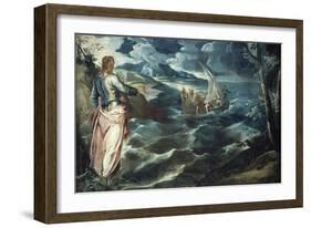 Christ at the Sea of Galilee-Jacopo Robusti Tintoretto-Framed Giclee Print