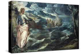 Christ at the Sea of Galilee-Jacopo Robusti Tintoretto-Stretched Canvas