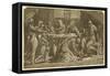 Christ at the Table of Simon the Pharisee-Ugo da Carpi-Framed Stretched Canvas