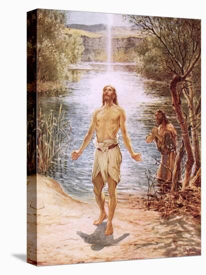 Christ Baptised by John the Baptist-William Brassey Hole-Stretched Canvas