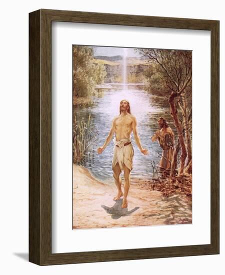 Christ Baptised by John the Baptist-William Brassey Hole-Framed Premium Giclee Print