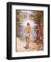 Christ Baptised by John the Baptist-William Brassey Hole-Framed Premium Giclee Print