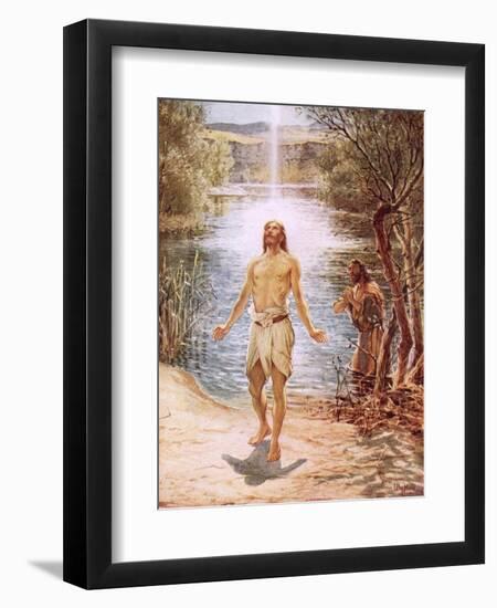 Christ Baptised by John the Baptist-William Brassey Hole-Framed Premium Giclee Print