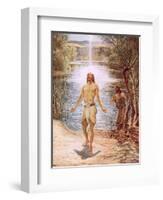 Christ Baptised by John the Baptist-William Brassey Hole-Framed Premium Giclee Print