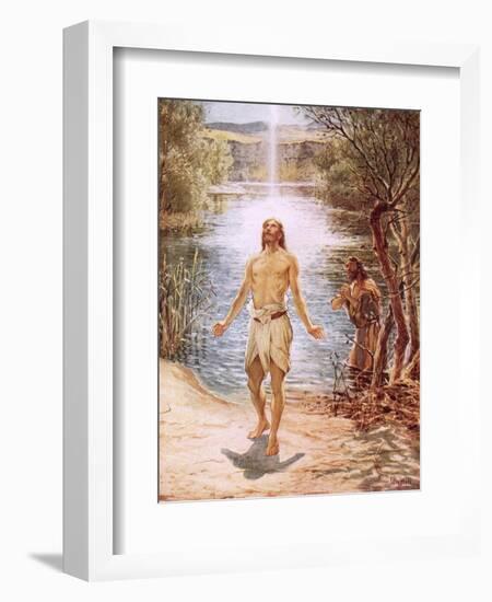 Christ Baptised by John the Baptist-William Brassey Hole-Framed Premium Giclee Print