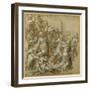 Christ Bearing His Cross Encounters St Veronica-Lavinia Fontana-Framed Giclee Print