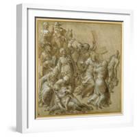 Christ Bearing His Cross Encounters St Veronica-Lavinia Fontana-Framed Giclee Print