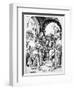 Christ before Annas (Engraving)-Martin Schongauer-Framed Giclee Print