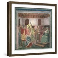 Christ Before Caiaphas, circa 1305-Giotto di Bondone-Framed Giclee Print