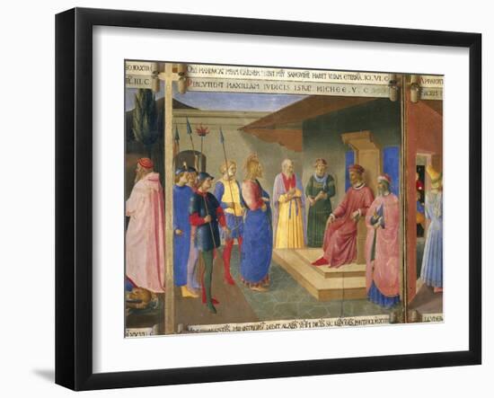 Christ before Caiaphas, Detail from Episodes from Christ's Passion and Resurrection-Duccio Di buoninsegna-Framed Giclee Print