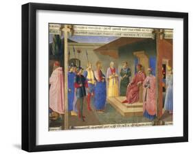 Christ before Caiaphas, Detail from Episodes from Christ's Passion and Resurrection-Duccio Di buoninsegna-Framed Giclee Print