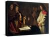 Christ Before Caiaphas-Gerrit van Honthorst-Stretched Canvas