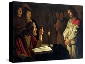 Christ Before Caiaphas-Gerrit van Honthorst-Stretched Canvas