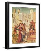 Christ before Herod, Left Panel from the Retable of the Passion, 1517-20-Antonio Ronzen-Framed Giclee Print