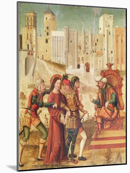 Christ before Herod, Left Panel from the Retable of the Passion, 1517-20-Antonio Ronzen-Mounted Giclee Print