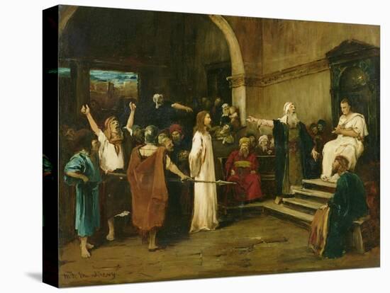 Christ Before Pilate, 1880-Mihaly Munkacsy-Stretched Canvas