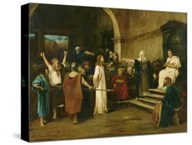 Christ Before Pilate, 1880-Mihaly Munkacsy-Stretched Canvas