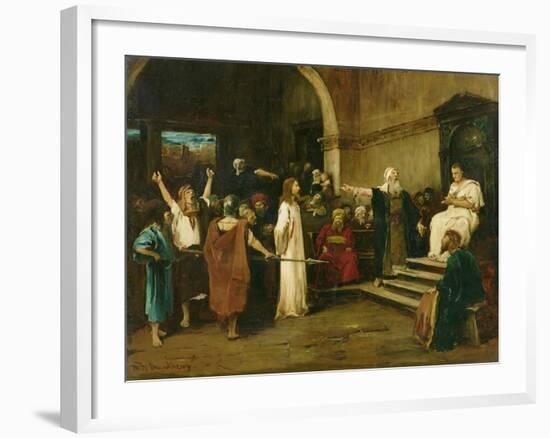 Christ Before Pilate, 1880-Mihaly Munkacsy-Framed Giclee Print