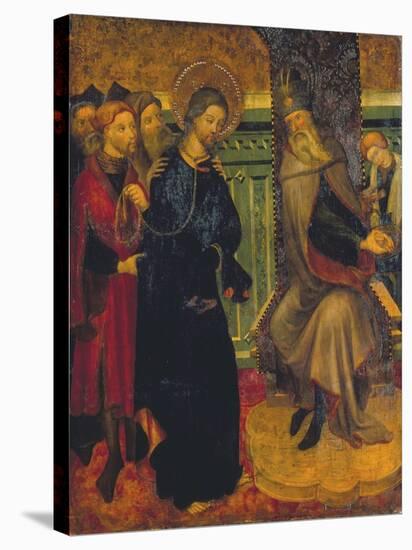 Christ before Pilate, c.1420-1425-Lluis Borrassa-Stretched Canvas