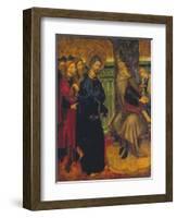 Christ before Pilate, c.1420-1425-Lluis Borrassa-Framed Giclee Print