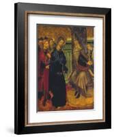 Christ before Pilate, c.1420-1425-Lluis Borrassa-Framed Giclee Print