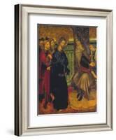 Christ before Pilate, c.1420-1425-Lluis Borrassa-Framed Giclee Print